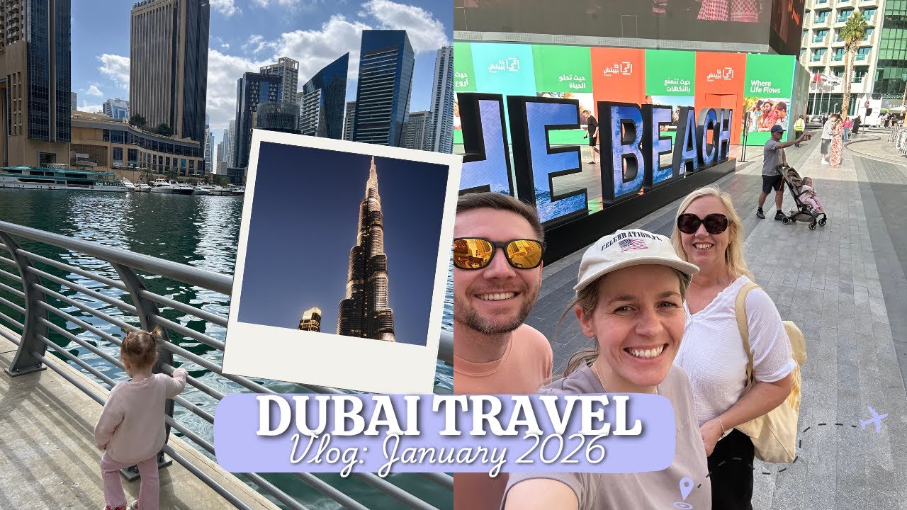 Dubai Family Holiday 🇦🇪 | Hilton JBR, Burj Khalifa, Atlantis Saffron Buffet & Amazing Food!