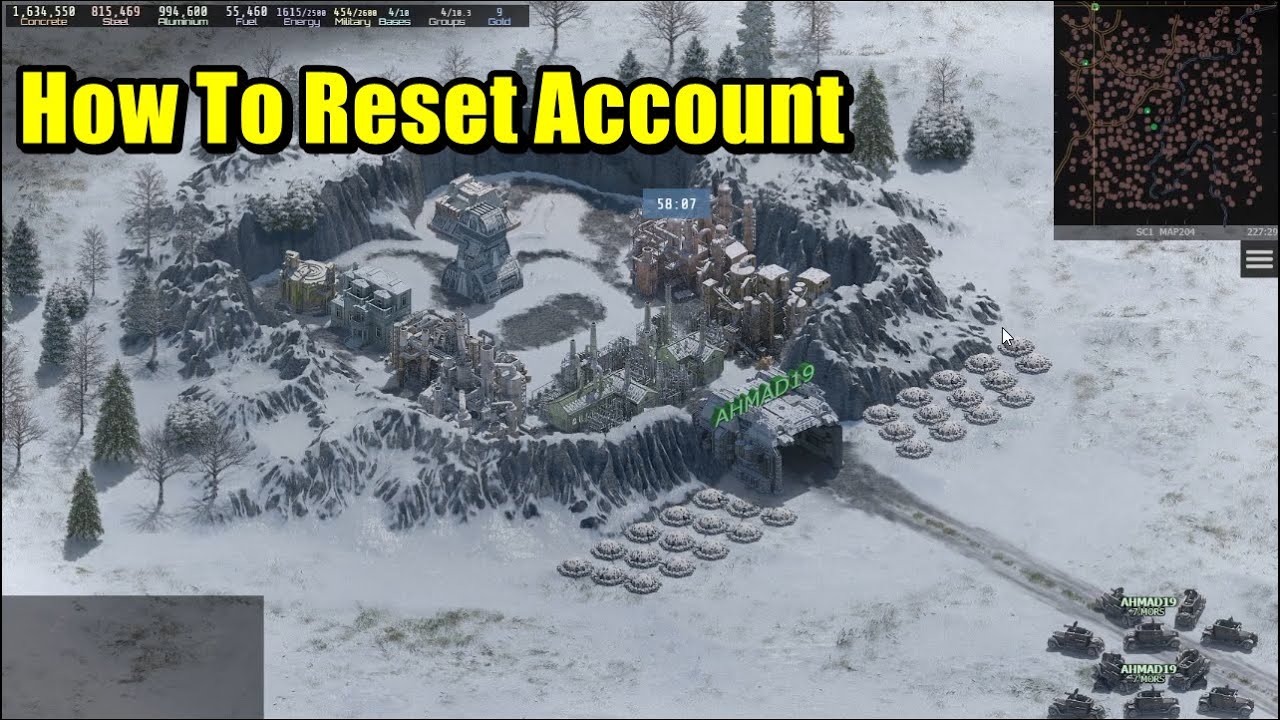 how to reset account | strategy combat game