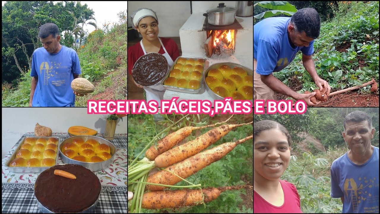 PÃES E BOLOS FEITOS COM INGREDIENTES COLHIDOS NO NOSSO QUINTAL,VOCÊ VAI SE SURPREENDER!