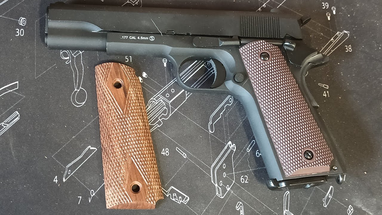 NV140 Fitting Wooden Grips to a CO2 1911