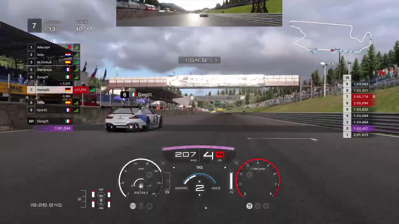 Gran Turismo 7 Online Rennen Trial Mountain Circuit 11 Runden Gr.3