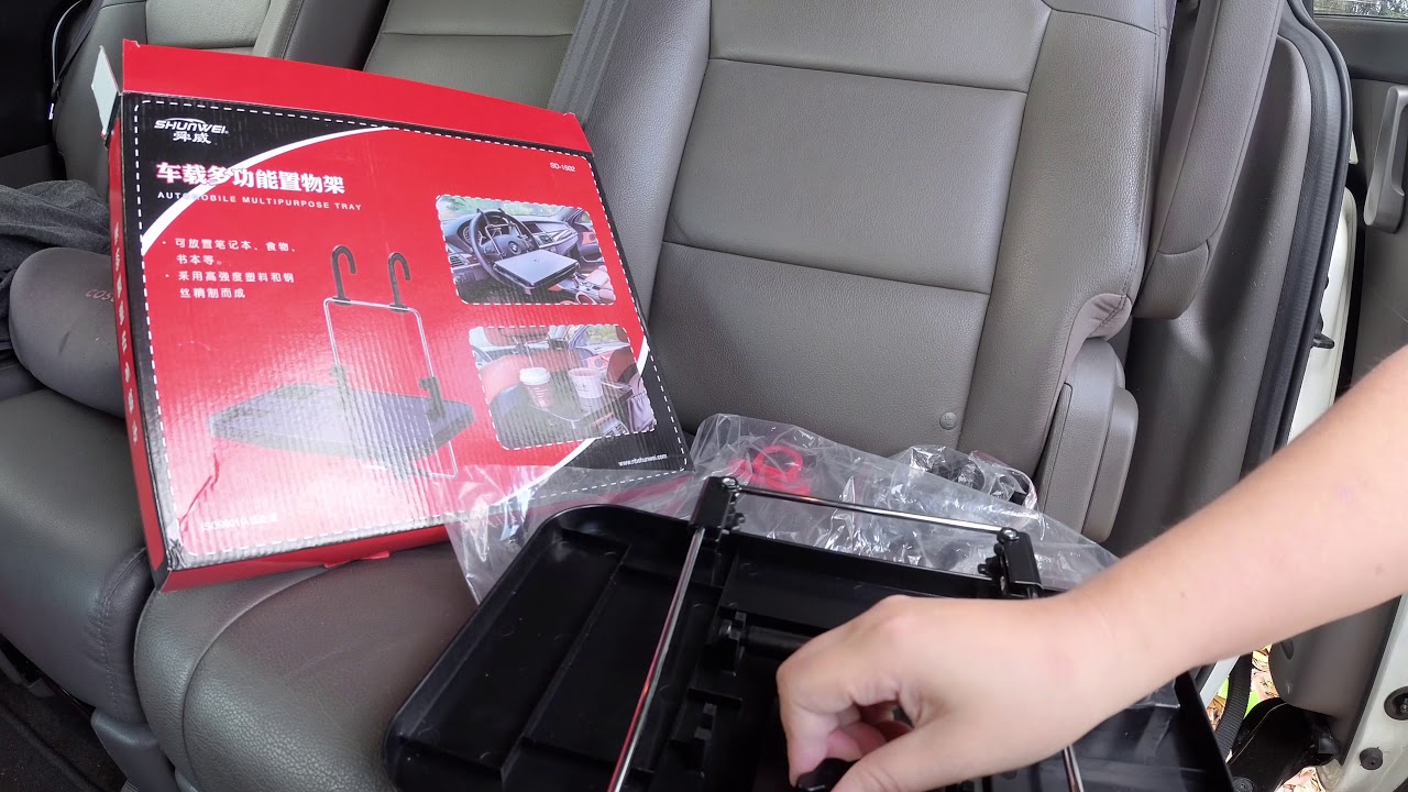 Steering Wheel Tray -Car Mount Laptop Stand Table Foldable Passenger Seat Desk  (Black)