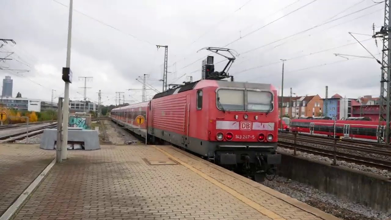 Eisenbahnverkehr in Nürnberg Dürrenhof Mit Br 143 612 407 442 146 101  411 402 1440 4 401 x-Wagen