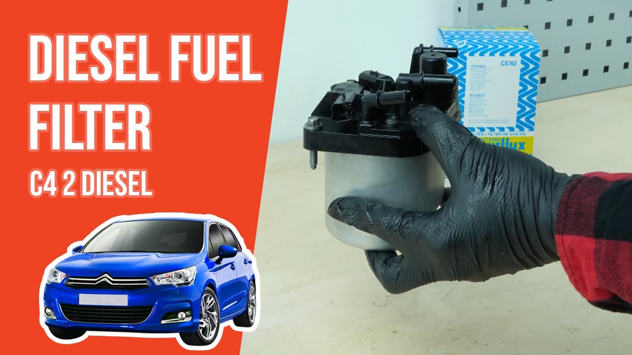 How to replace the diesel fuel filter Citro&euml;n C4 mk2 1.6 HDI ⛽