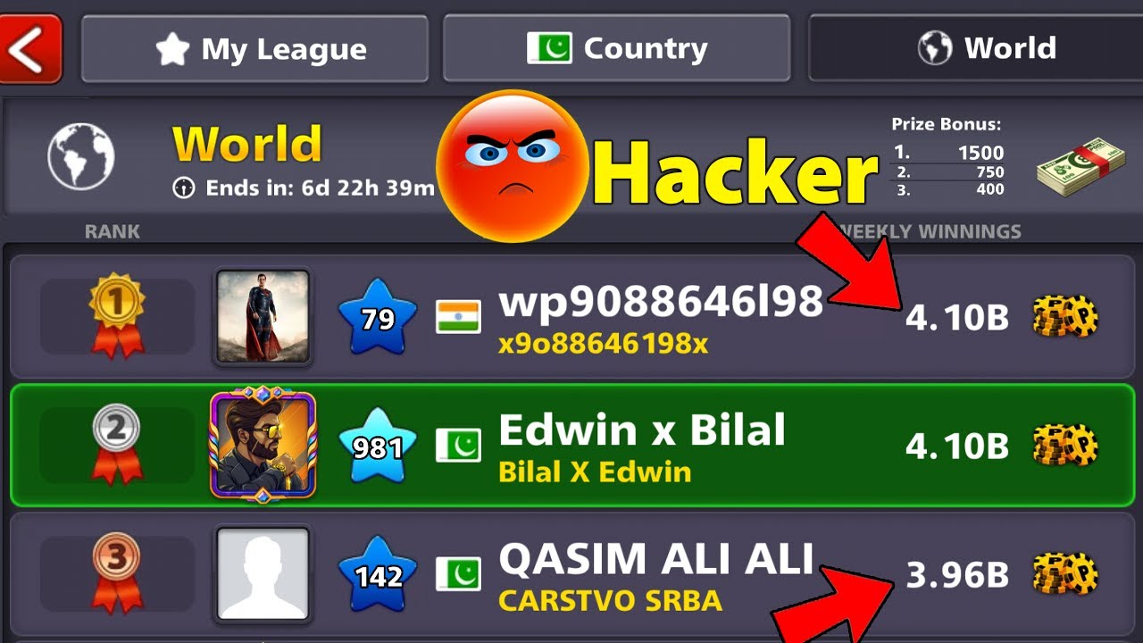 Hacker took my WORLD TOP 1 Position 😡 in League - 8 Ball Pool