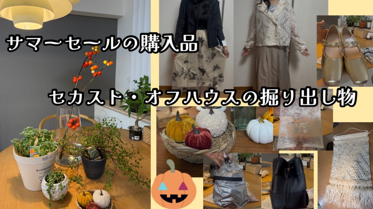 【夏と秋のお買い得品紹介】セカスト・オフハウスでビックリの半額セール‼️早めのハロウィン🎃の準備品