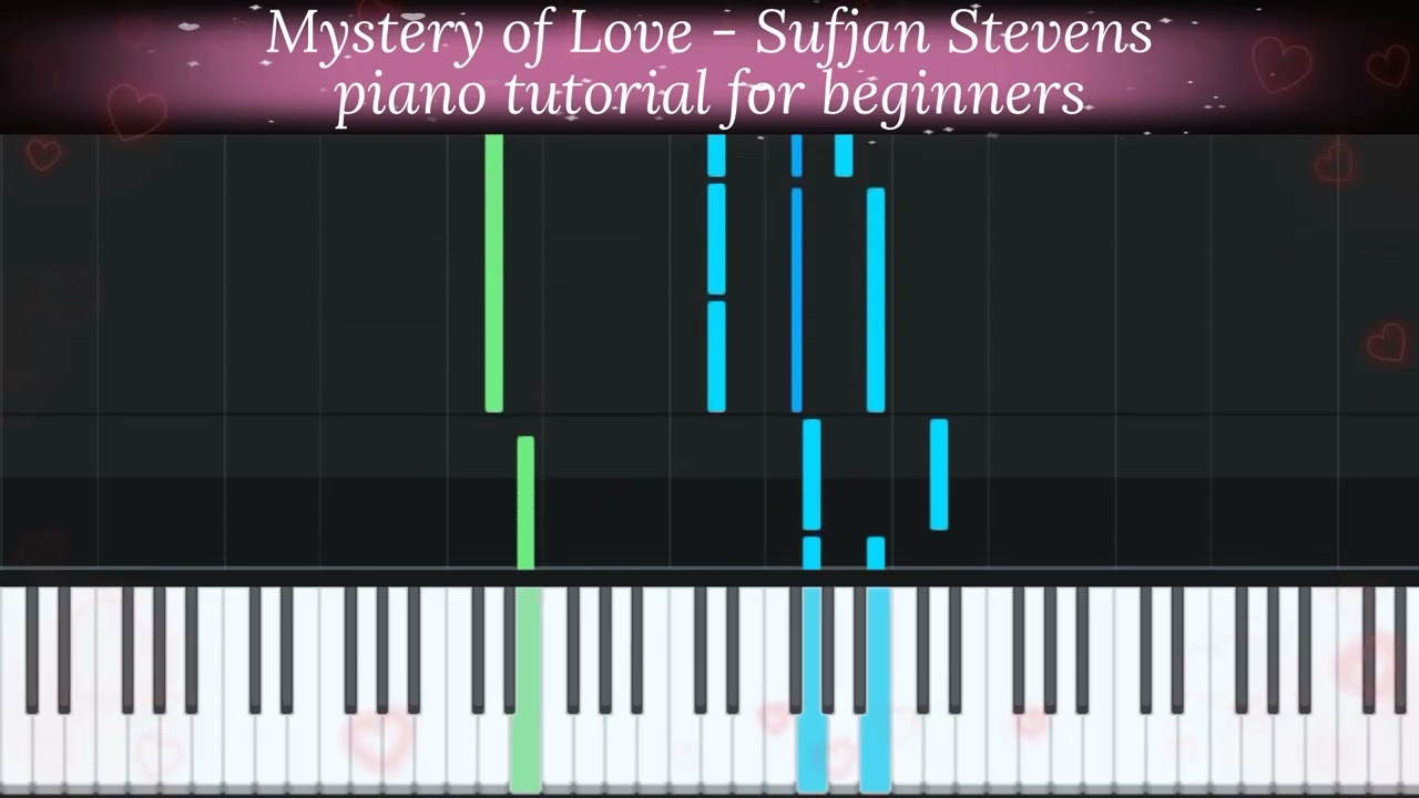 Mystery of Love - Sufjan Stevens. Music simple piano tutorial. Easy for beginners. 