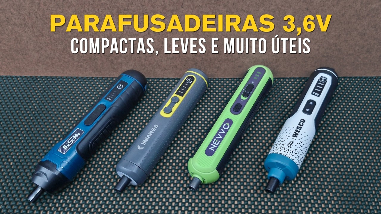 Parafusadeiras 3.6v - Teste comparativo com 4 modelos