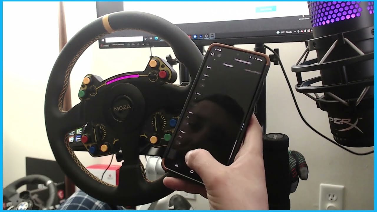 MOZA Racing R9 / RS steering wheel first setup / Phone APP / Testing - First Impressions