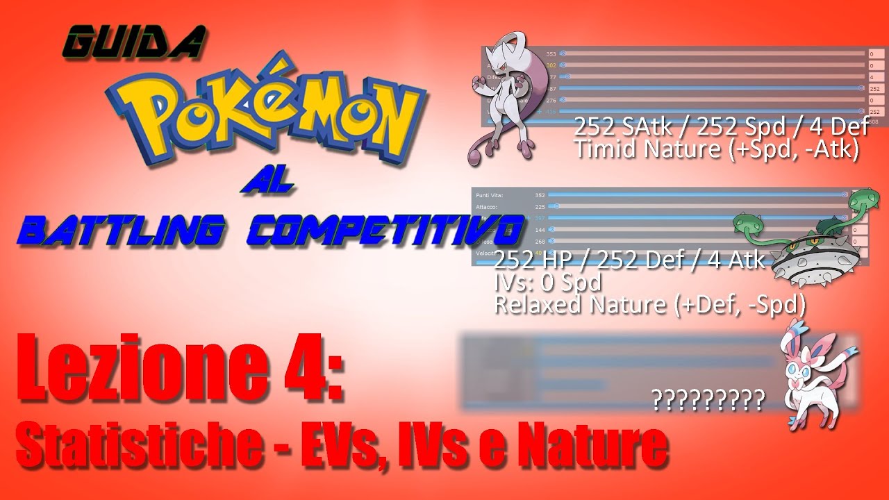 Guida Pokémon al Battling Competitivo - Lezione 4: Statistiche - EVs, IVs e Nature