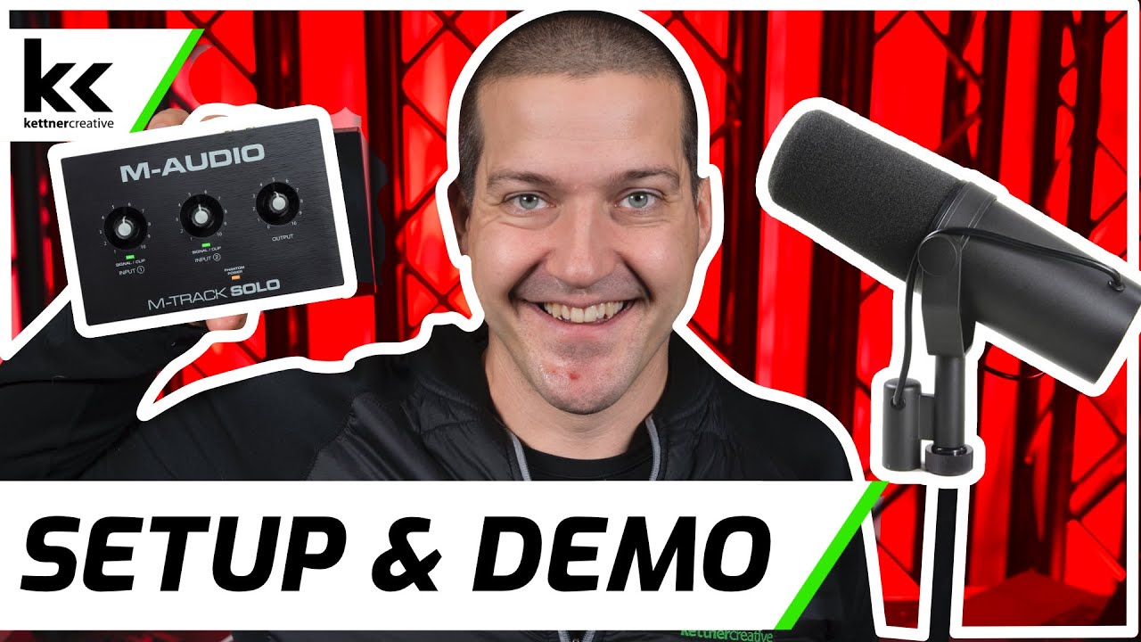 M-Audio M-Track Solo и Shure SM7B | Настройка и демонстрация