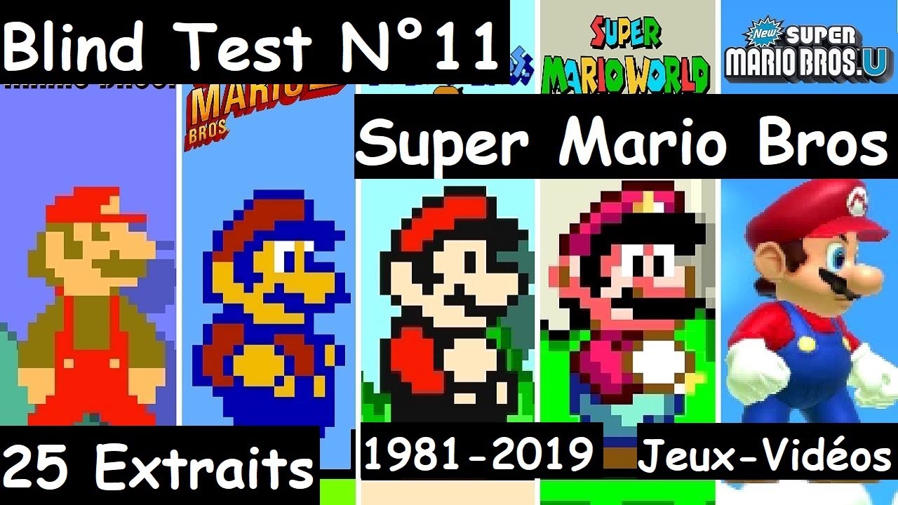 Blind Test N°11 - Jeux-Vidéos Super Mario Bros 1981-2019 Nintendo (25 Extraits) [1]