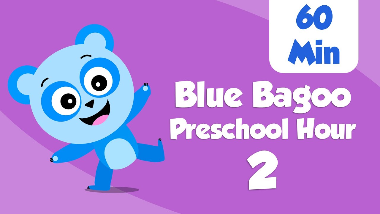 Blue Bagoo Preschool Hour 2 | Counting, Shapes, Exercise, Bath Time and more