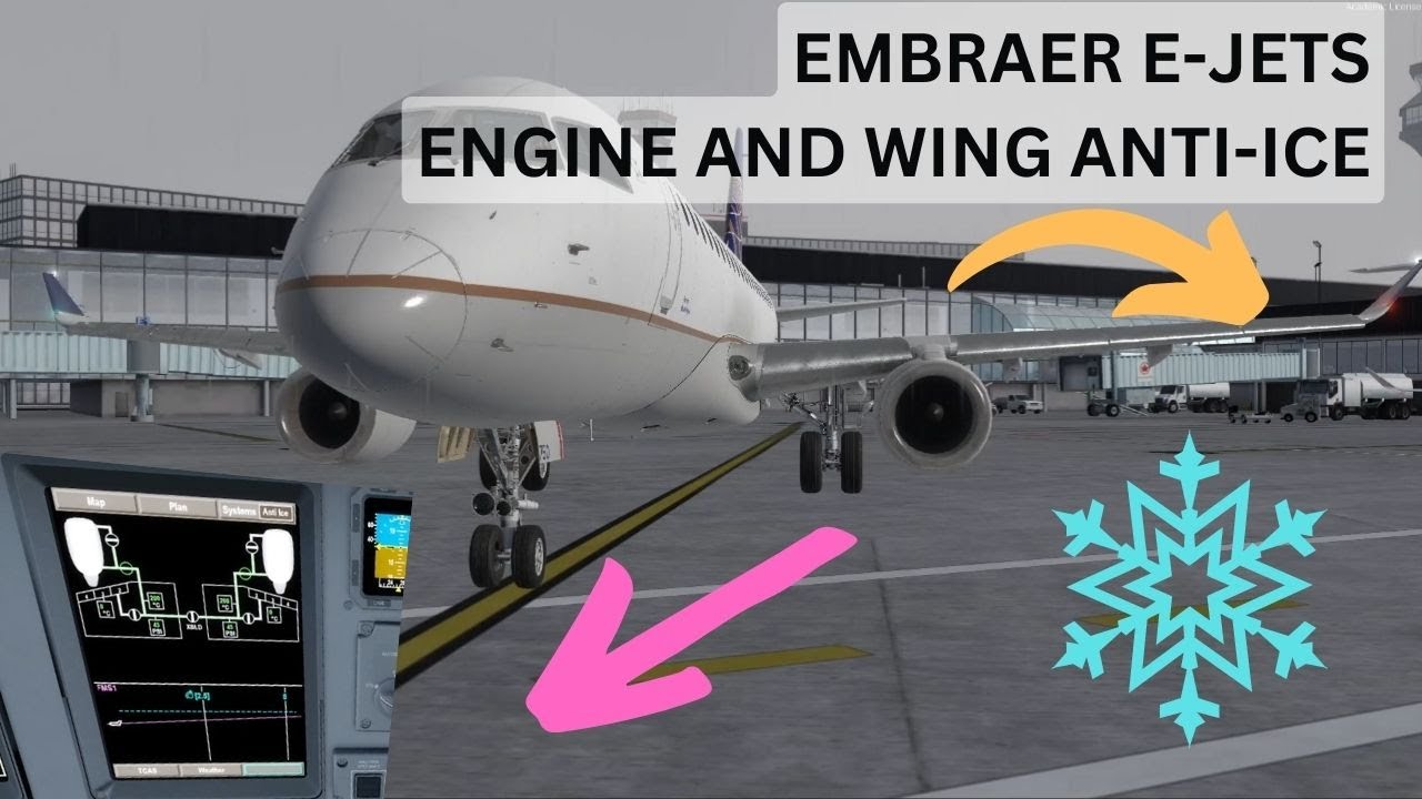 Система защиты двигателя и крыла Embraer E-Jets E170 от обледенения — настоящий пилот Embraer объ...