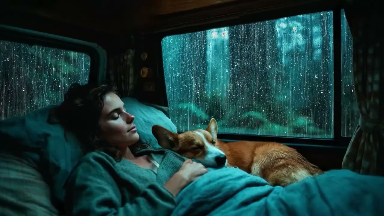 Дождь и гроза в машине 🌧️ Успокаивающие звуки для избавления от бессонницы и глубокого сна