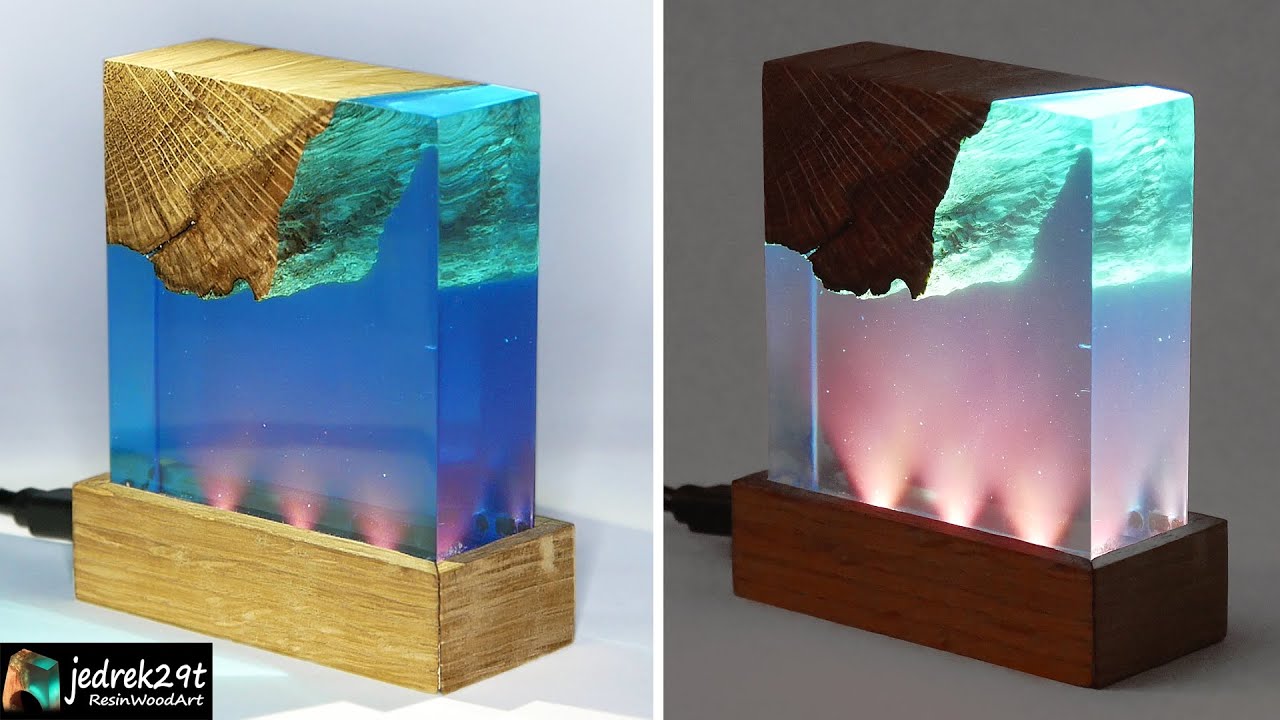 Night Lamp with Resin and Wood💡 / RESIN ART