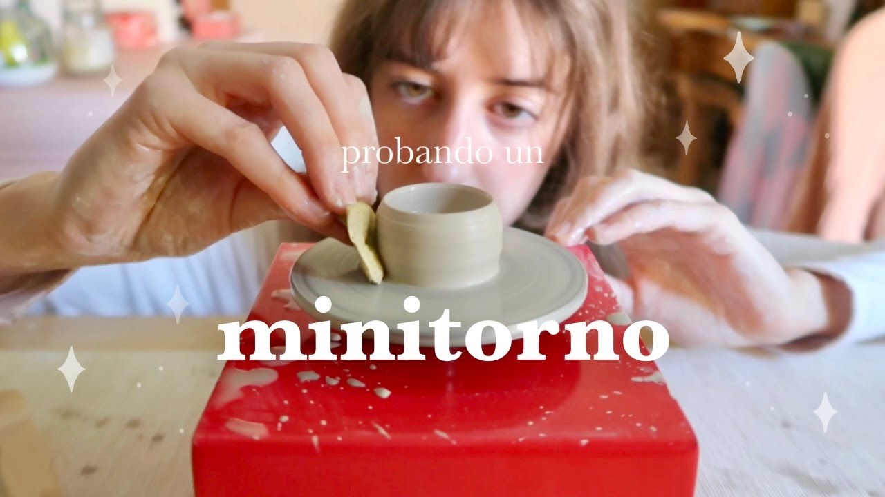 Probando un Minitorno de cerámica ✧˚.⋆ de torno pequeño a grande | Art Vlog