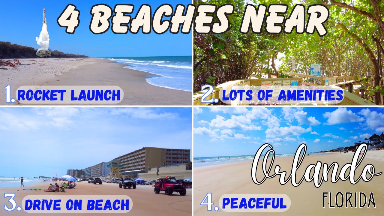 4 Beaches Near Disney World and Universal. Atlantic Coast, Space Coast.