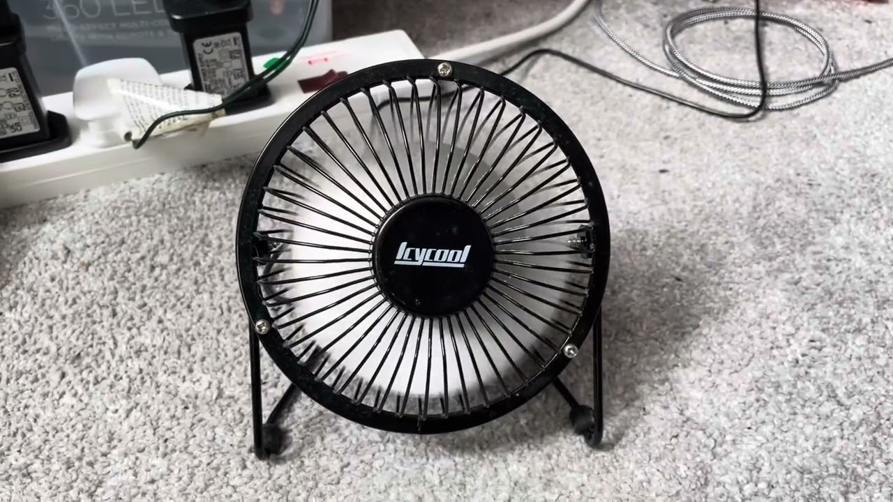Testing this 2021 Icycool 4&rdquo; Black USB Desk Fan 04/06/2025