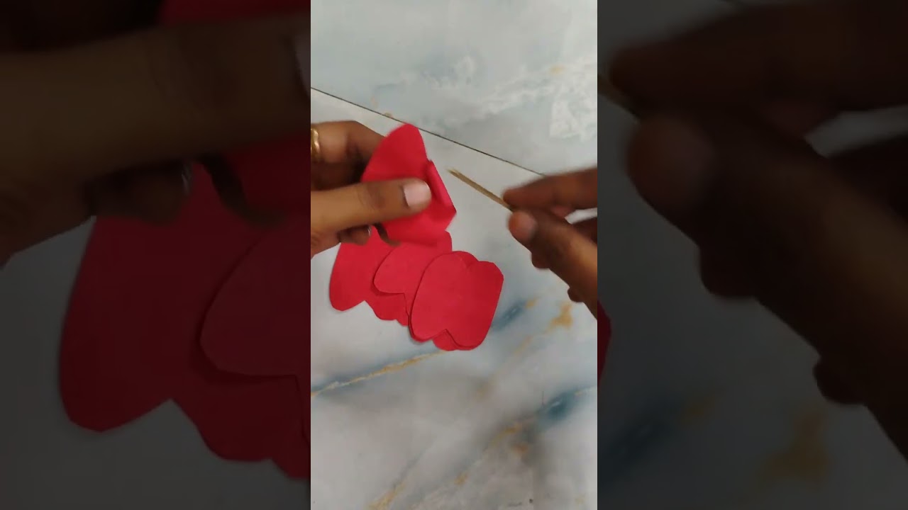 DIY Rose | @MamthaaDeviCreativities  #diypapercraft #easycraft #rose #rosemaking  #trendingvideo 