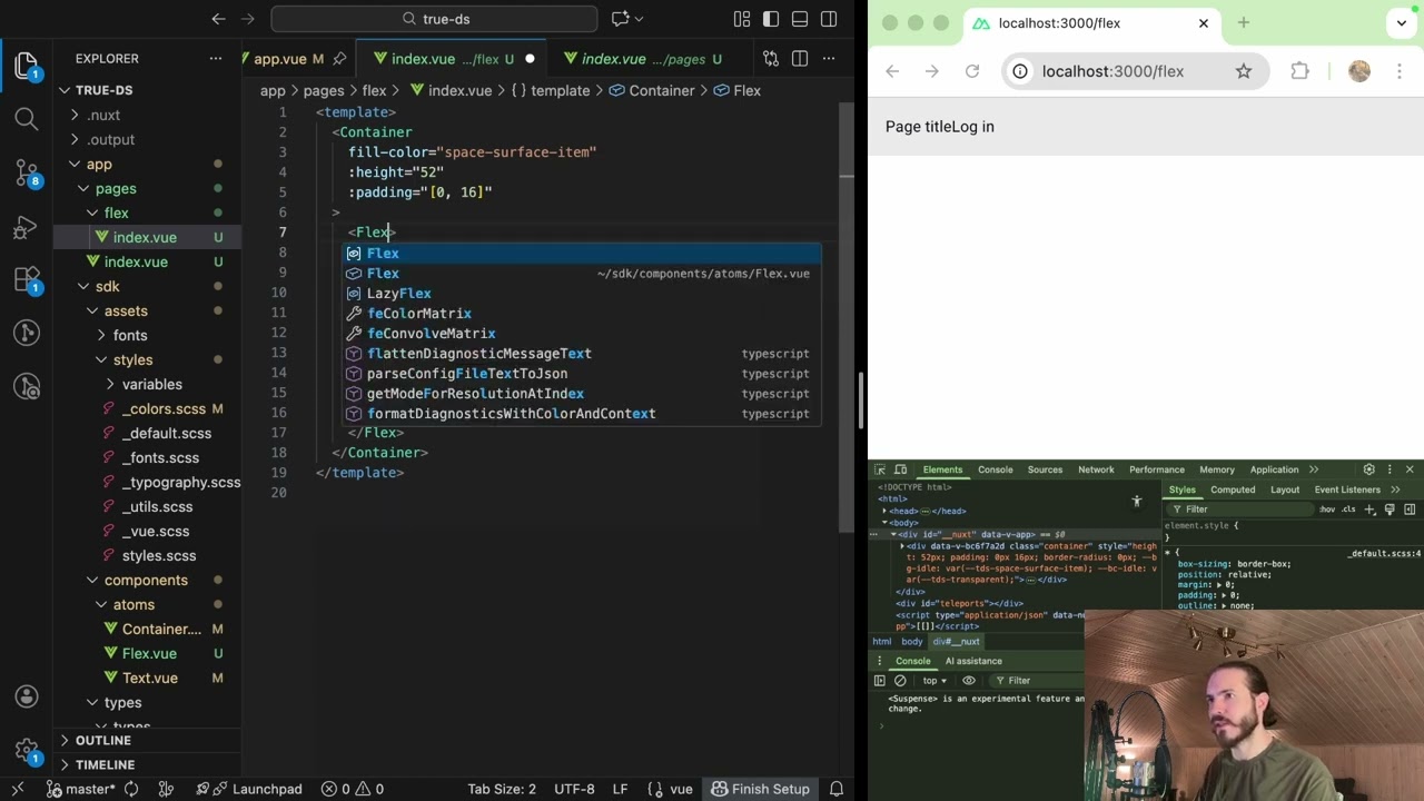 TDS 019 — Container + Flex + Text — основная триада для большей части компонентов