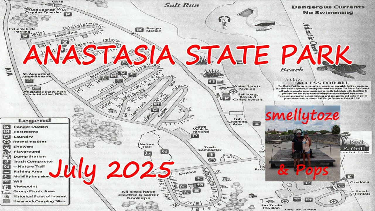 Anastasia State Park - site by site walking tour - July, 2025