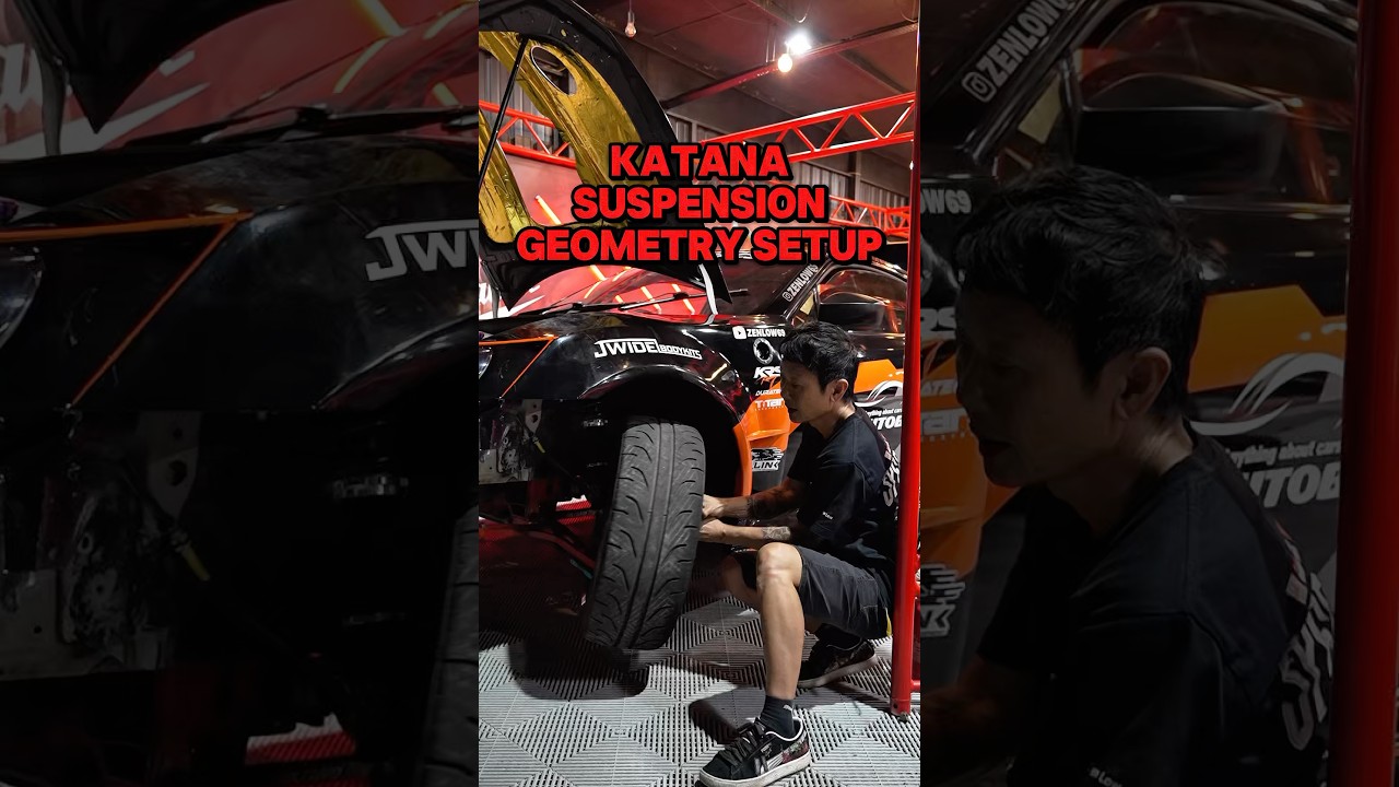 Drift suspension geometry set up. #zenlow #suspension #handling #driftcar #aylezo