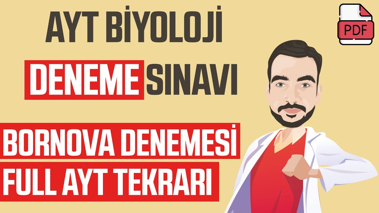 Ege Üniversitesine Gitmek İsteyenlere l AYT Biyoloji Bornova Denemesi l PDF