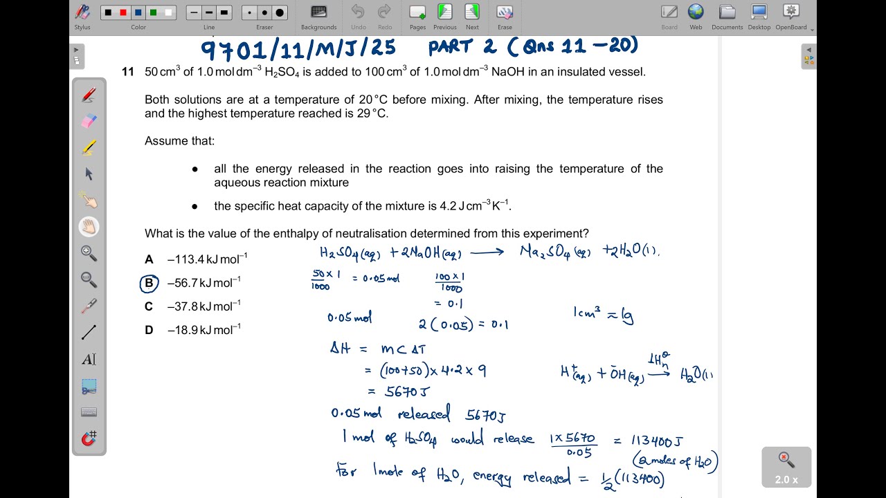 9701/11/M/J/25 -- AS LEVEL CHEMISTRY PAPER 11 MAY/JUNE 2025 PART 2 (Qns 11 to 20)