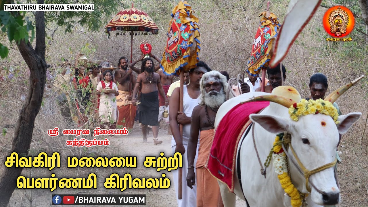 சிவகிரி மலையை சுற்றி பௌர்ணமி கிரிவலம் |  ThavathiruBhairavaSwamigal