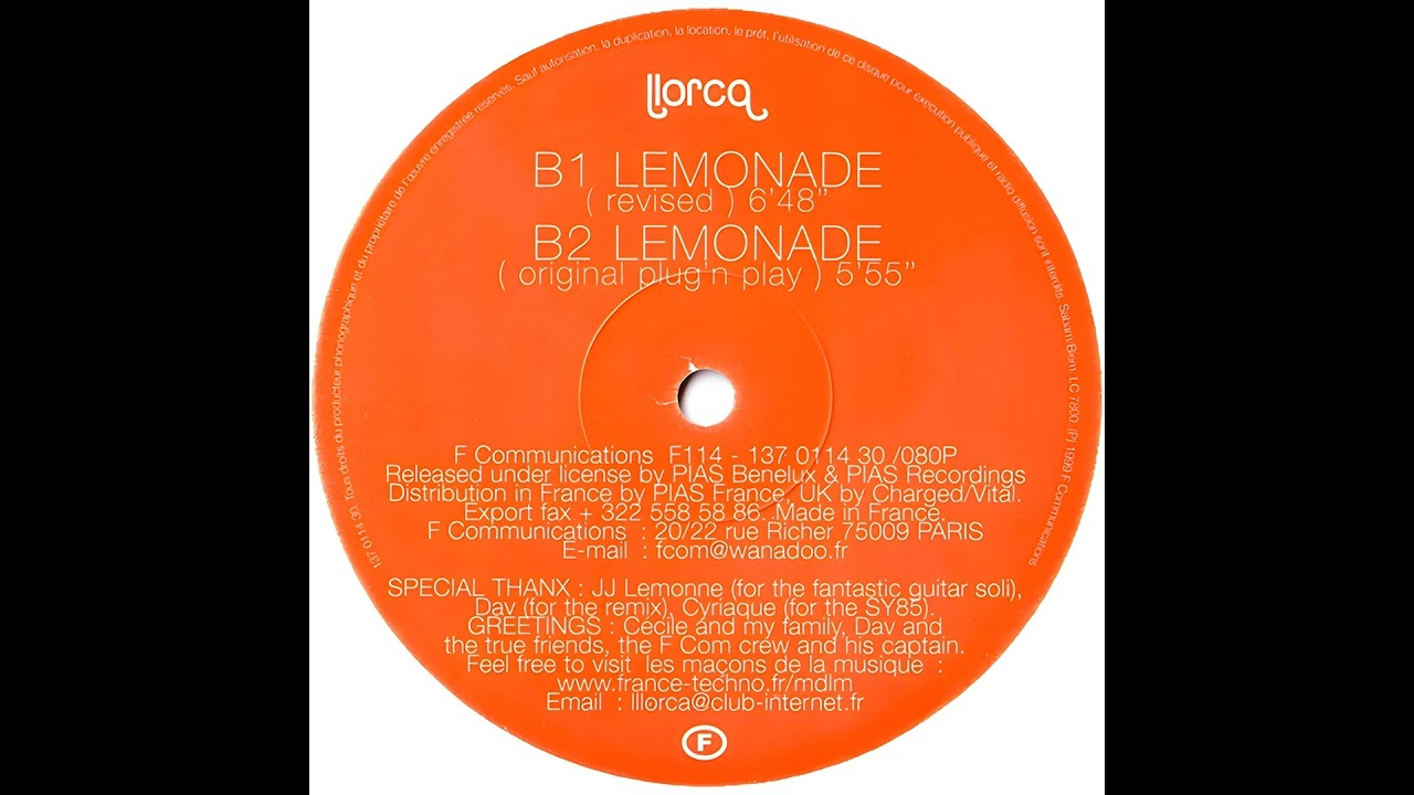 Llorca - Lemonade (Revised Mix) (1999)