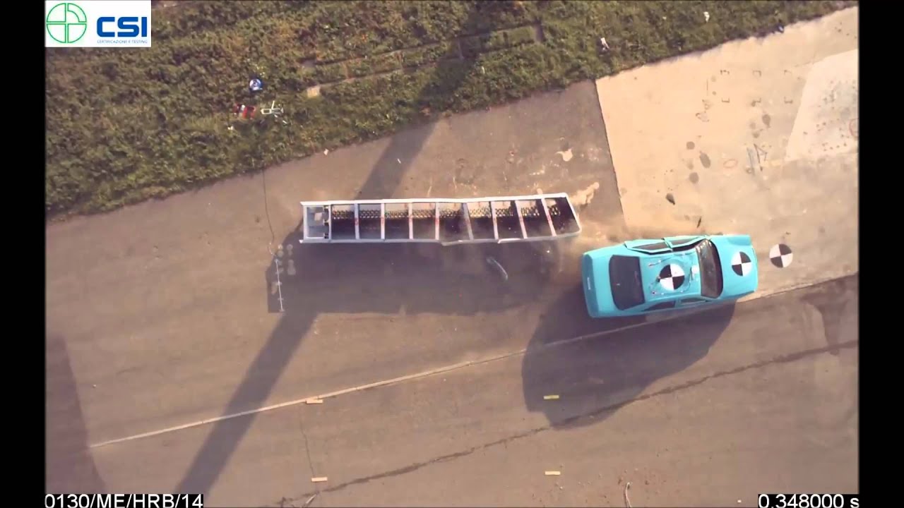 SMA: Crash Test with the anchoring on asphalt at 110 Km/h