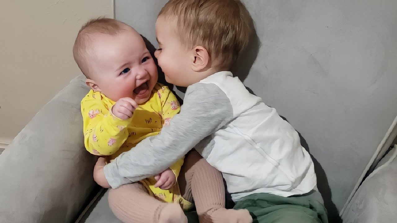 Baby Aubrey and her big brother, so much love between them #cute #6monthsold #siblings