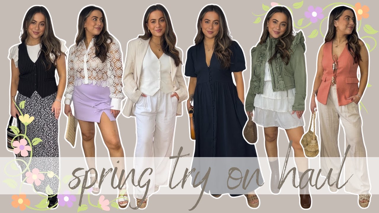 HUGE SPRING TRY ON HAUL - M&S, Zara, ASOS, River Island, GAP! 🌸