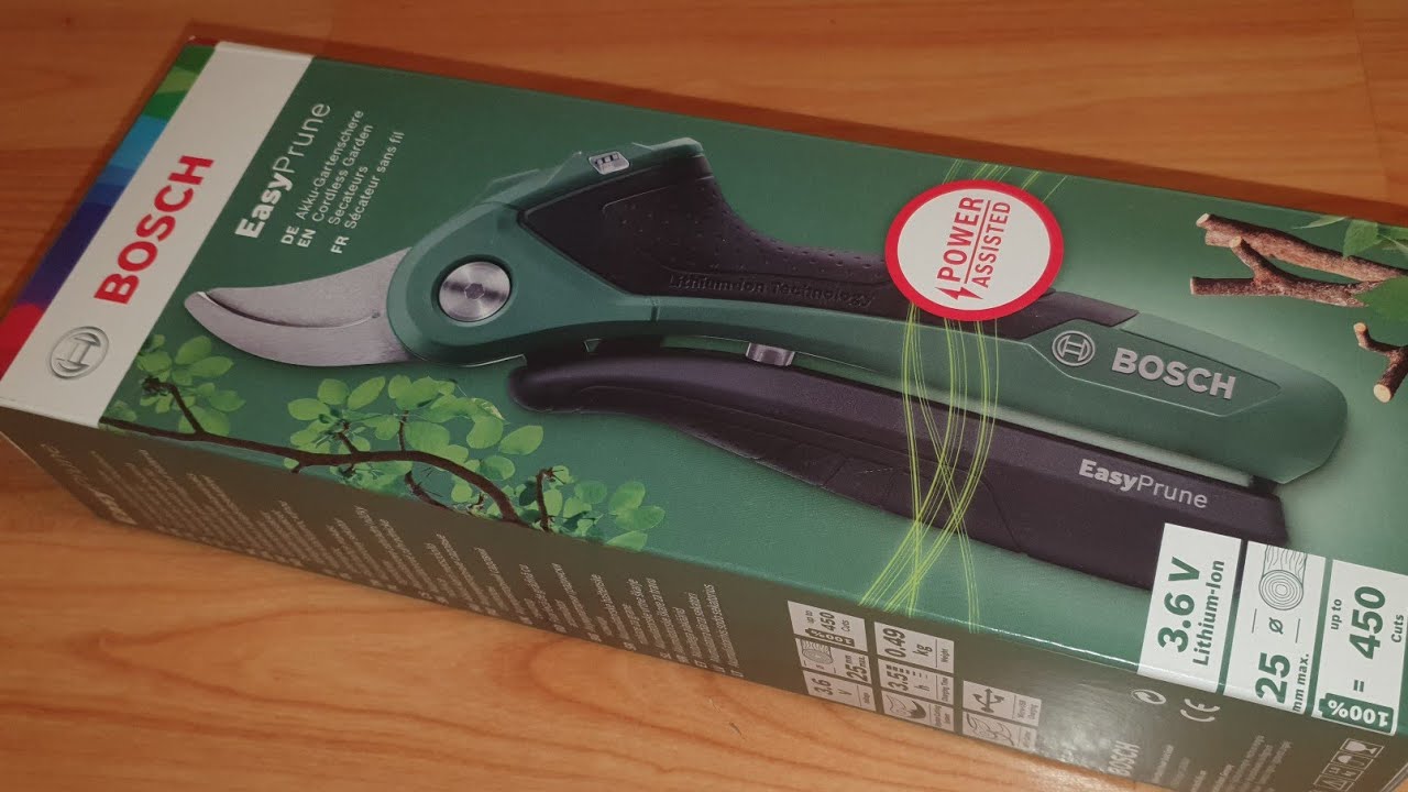 4К Обзор EasyPrune 04.2021г. / Аккумуляторный секатор Bosch Easy Prune.