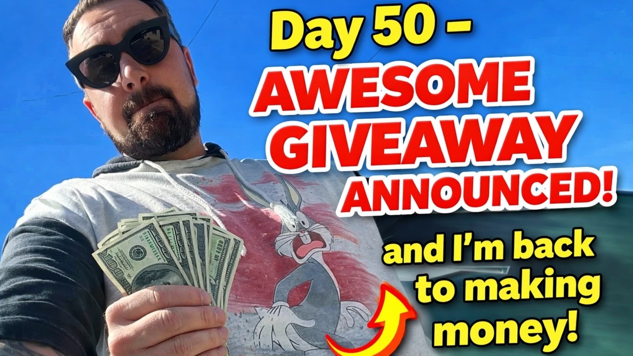Day 50 Collecting Cash – AWESOME Giveaway Announced! (Back to Making Money on eBay + Claim Sales!)