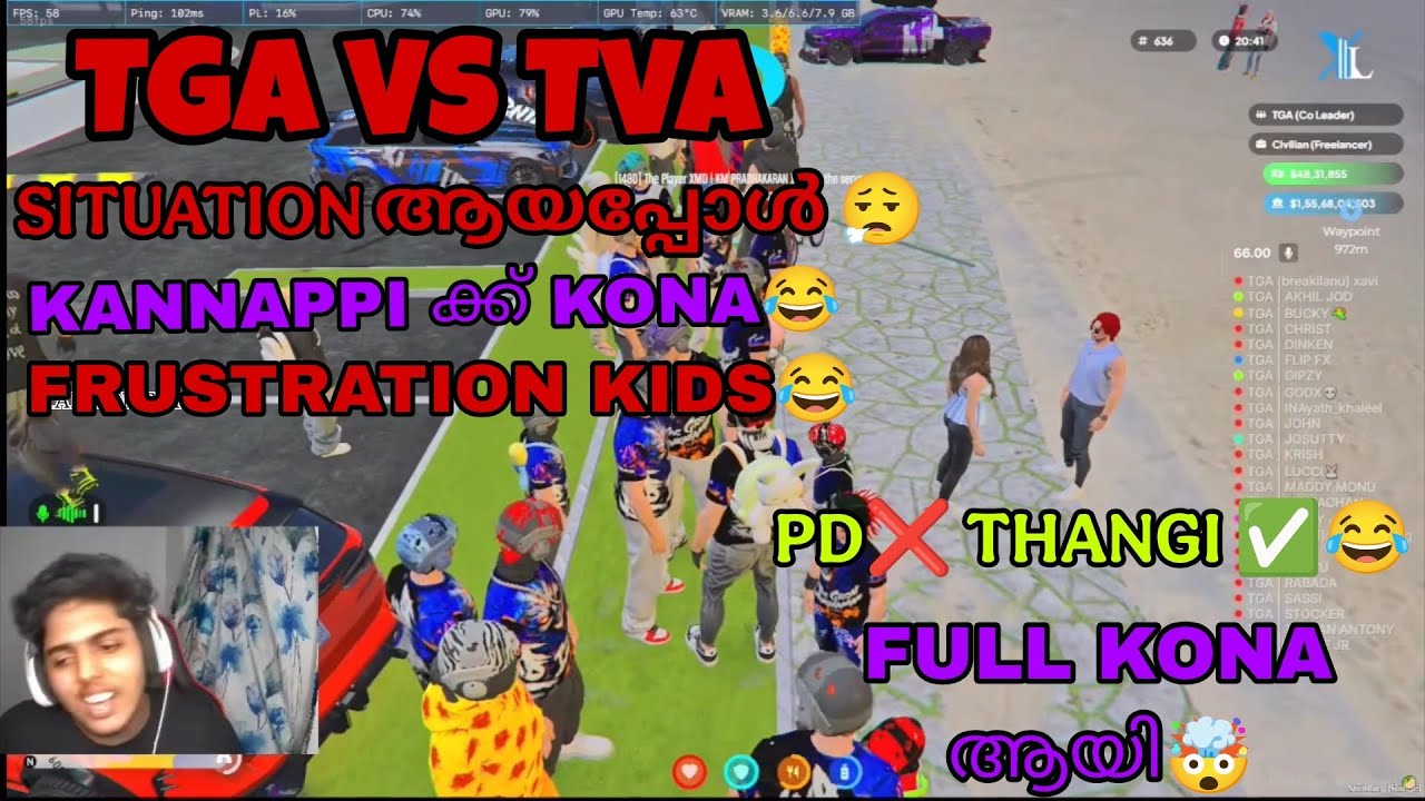 TGA VS TVA SITUATION ആയപ്പോൾ 😮&zwj;💨KANNAPPI VANN VALLI എടുത്തു FULL KONA AAYI😂 #xlantisrp #tga 