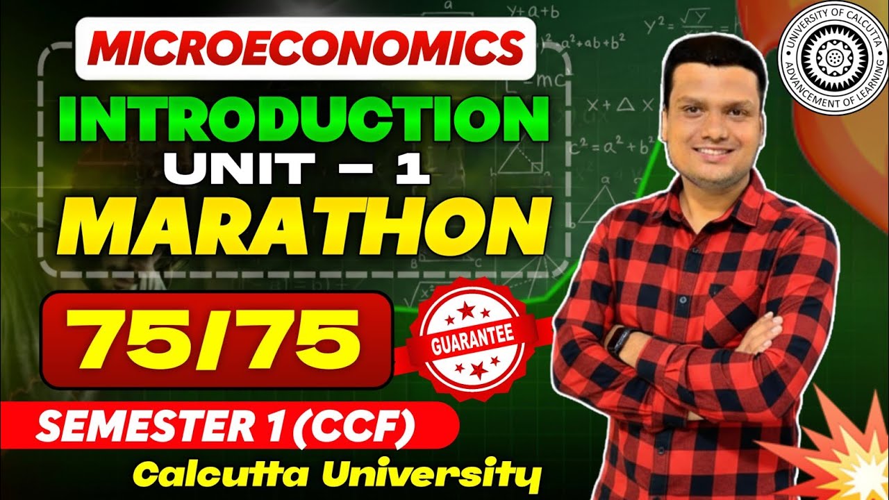 Day -1 Marathon | Microeconomics| Full syllabus| Bcom Sem-1 CCF/CBCS | Calcutta University 