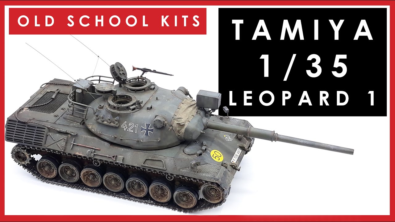Old school scale models - The classic 1/35 Tamiya Leopard 1 tank military miniature from 1969