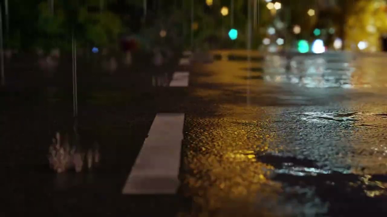 Gentle Rain at Night | Rain Ambience for Studying (2 Hours)