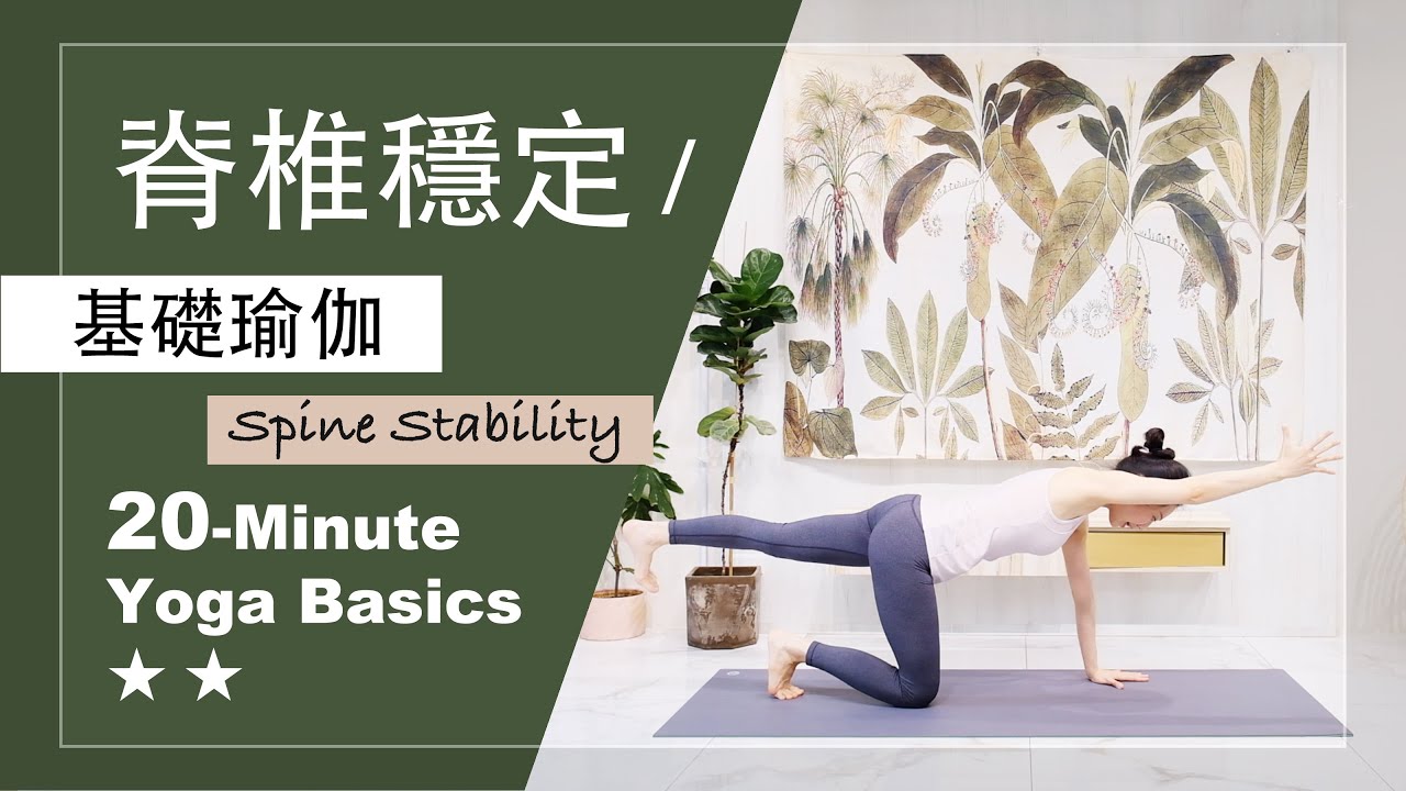 20分鐘 基礎瑜伽【脊椎穩定】Yoga Basics ★ ★ #SpineStability