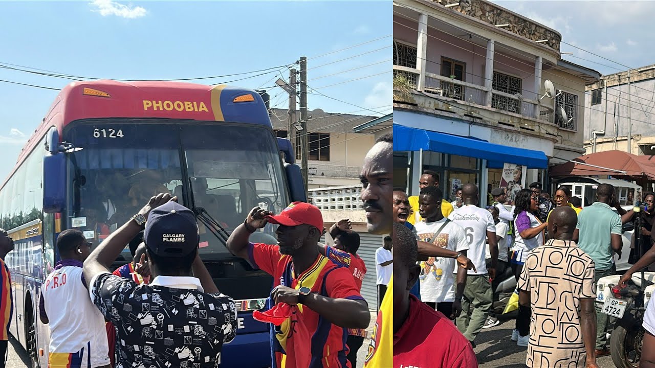 CHAOS AT BABA YARA🥲HEARTS OF OAK BUS DELAYED FOR 20 MINS.. WE WON’T ALLOW ENTRU.. WATCH FULL VIDEO