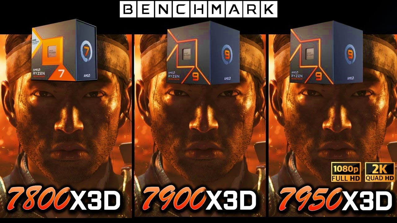 Ryzen 7 7800x3D vs 9 7900x3D vs 9 7950x3D / Test / 1080p - 1440p / RTX 4090 / in 8 Games