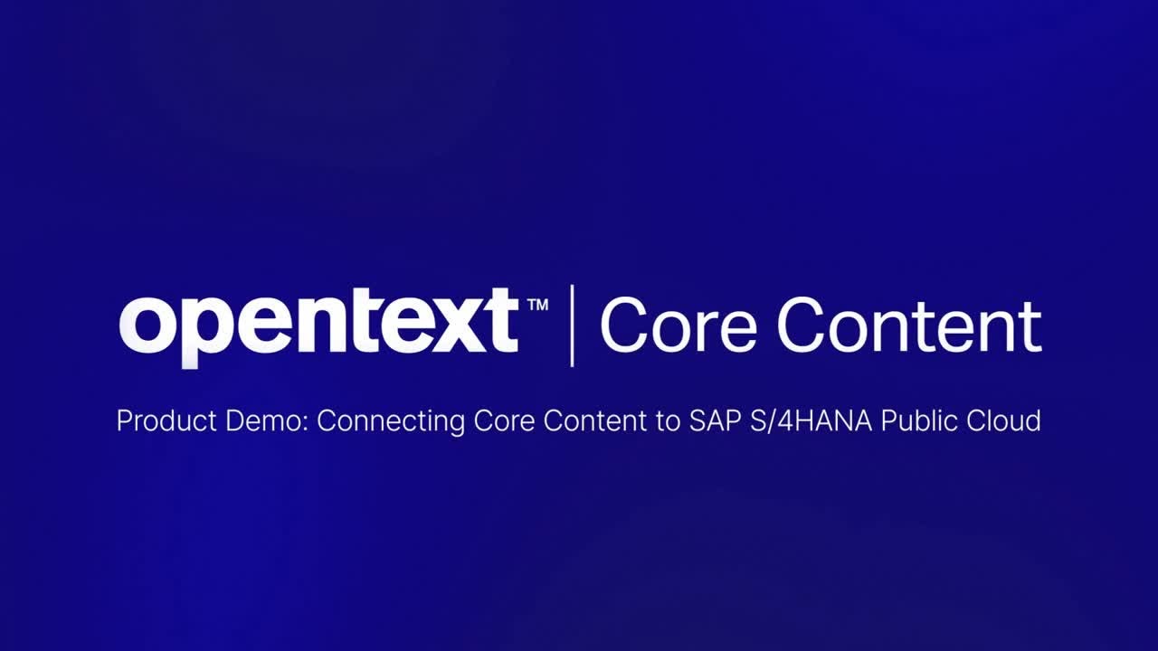 Connecting Core Content to SAP S/4HANA Public Cloud