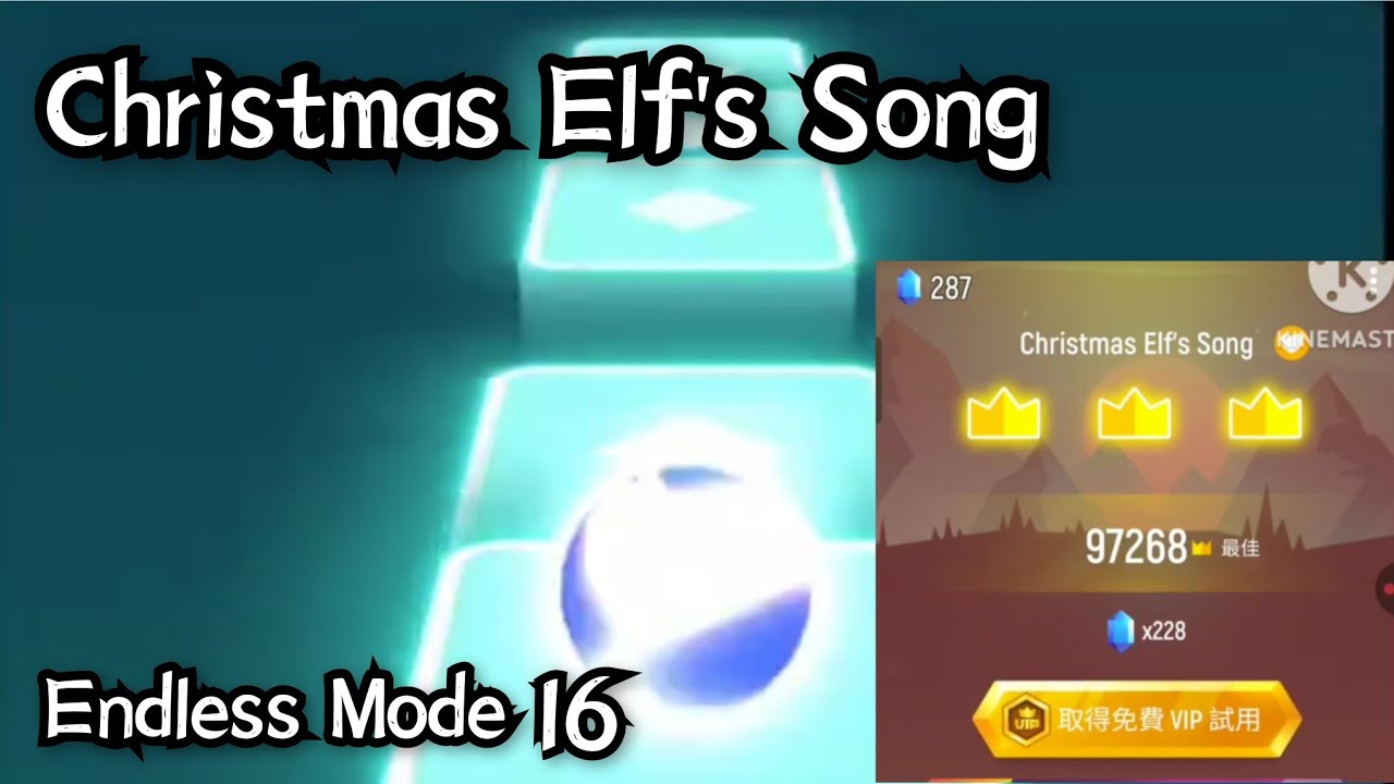 Wowmusic - Christmas Elf's Song | Endless Mode 16 | Tiles Hop | Record: 97268
