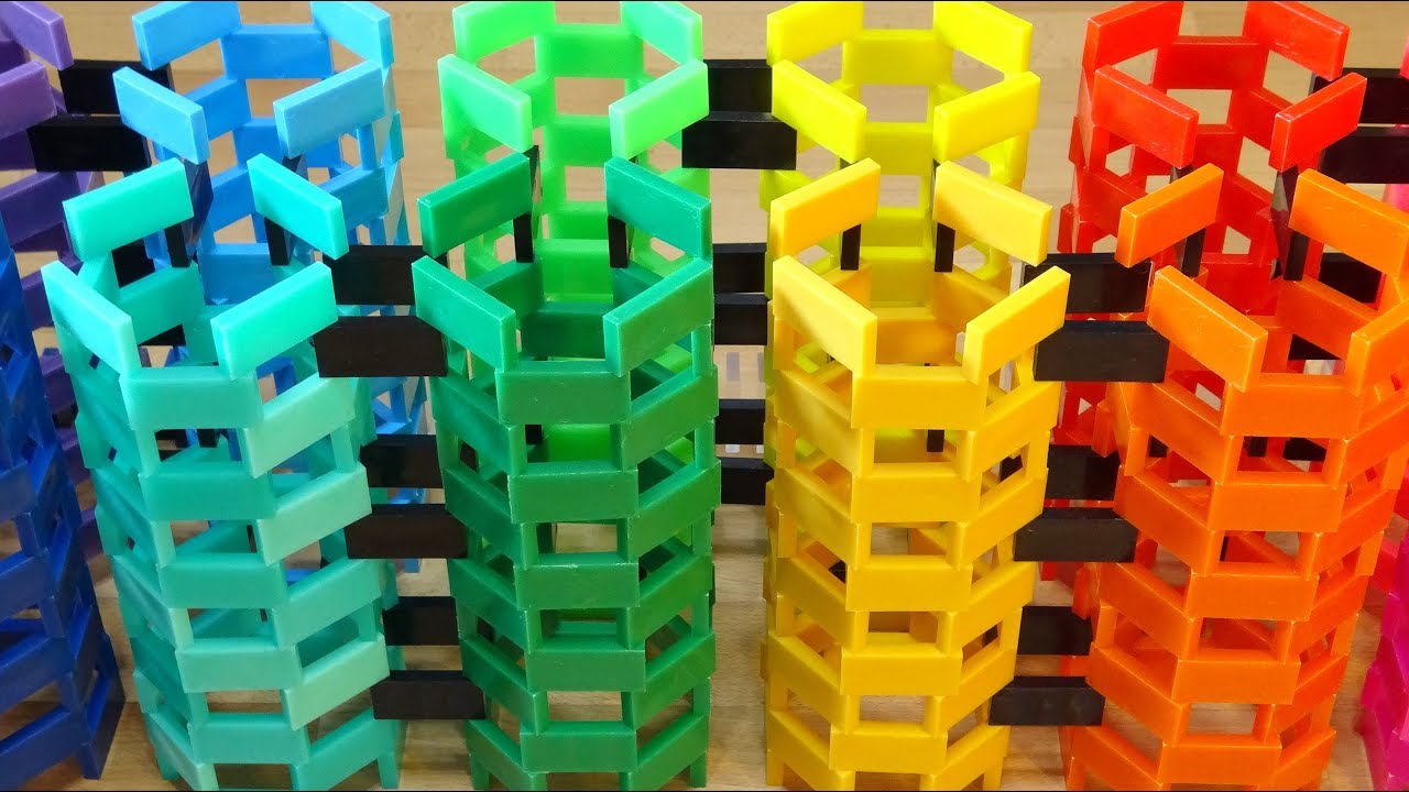 COLORFUL Dominoes! | Oddly Satisfying Domino Screen Link