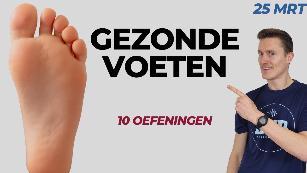 10 oefeningen voor gezonde voeten! (Pijnlijke voeten - hielspoor - moeilijk wandelen.)