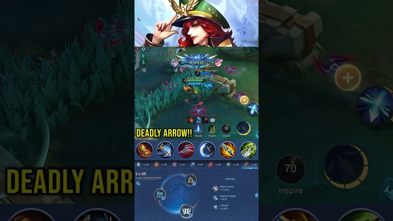 Maniac!! Miya New Build 100% Deadly (Part 27) - MLBB #gameplayproplayer #miya #MLBB