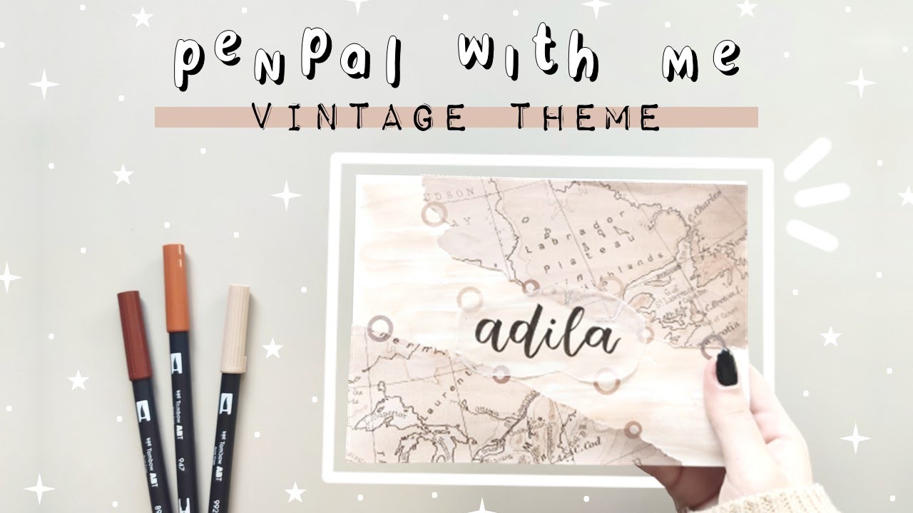 PENPAL WITH ME #21 | Vintage Watercolor Theme 📜