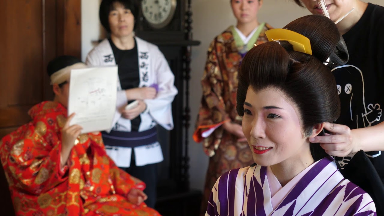 平成30年 掛川大祭 西町大名行列 11姫様の化粧